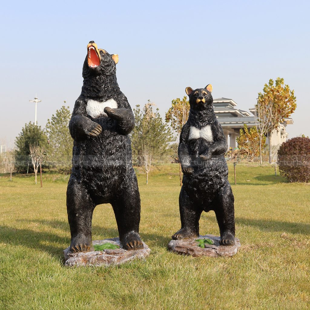 black bear statue outdoor