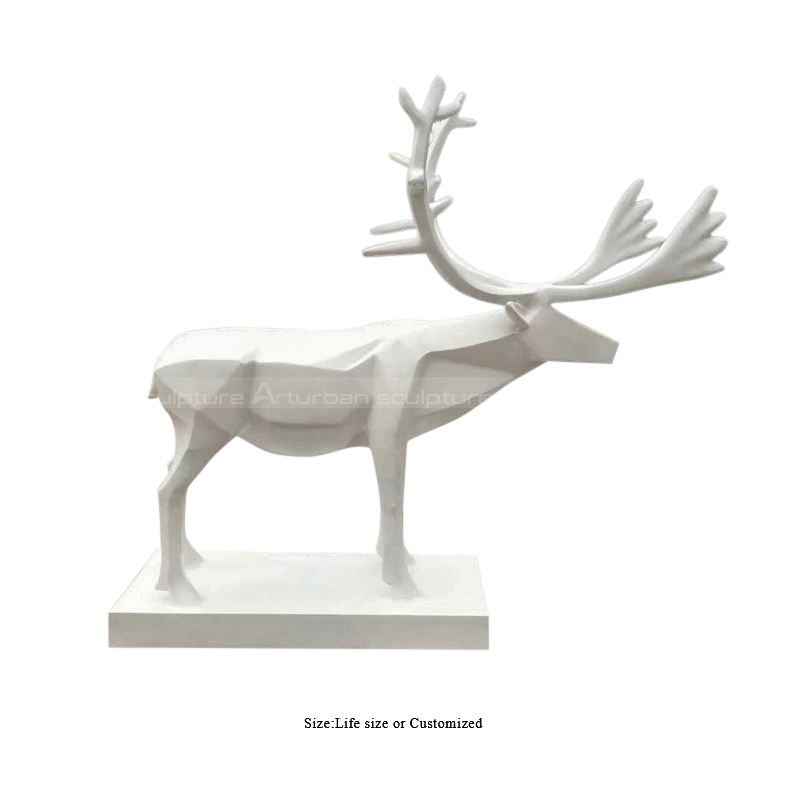 geometric deer sculpture