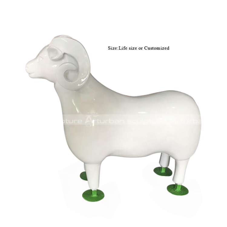 white goat statue