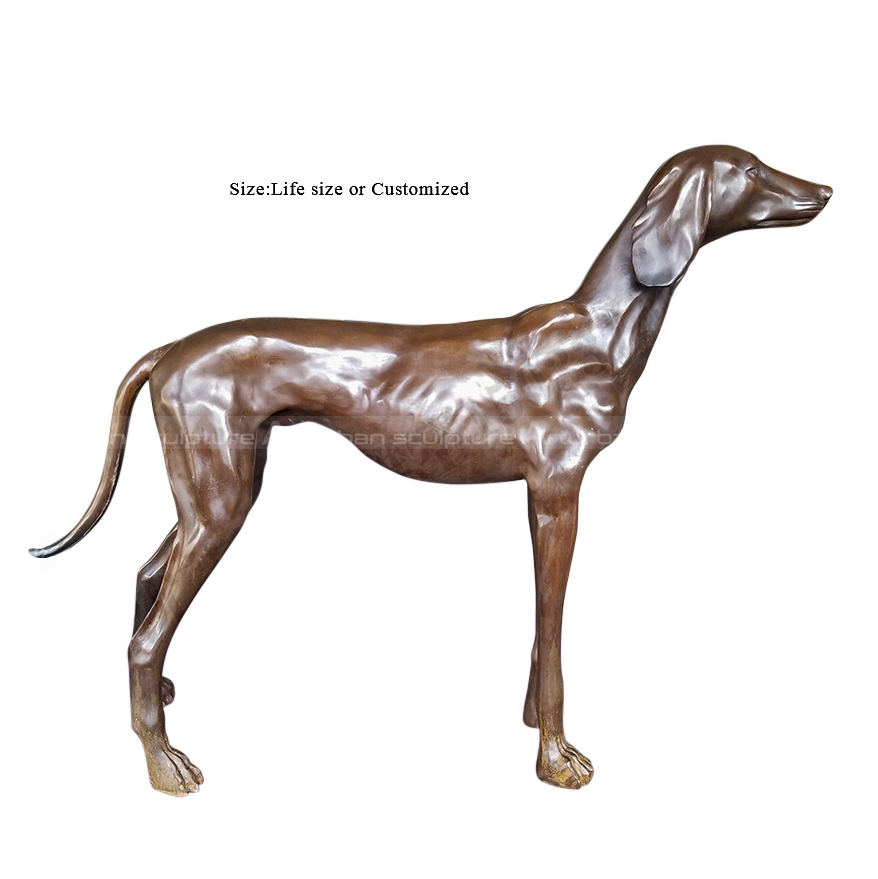 bronze greyhound sculpture