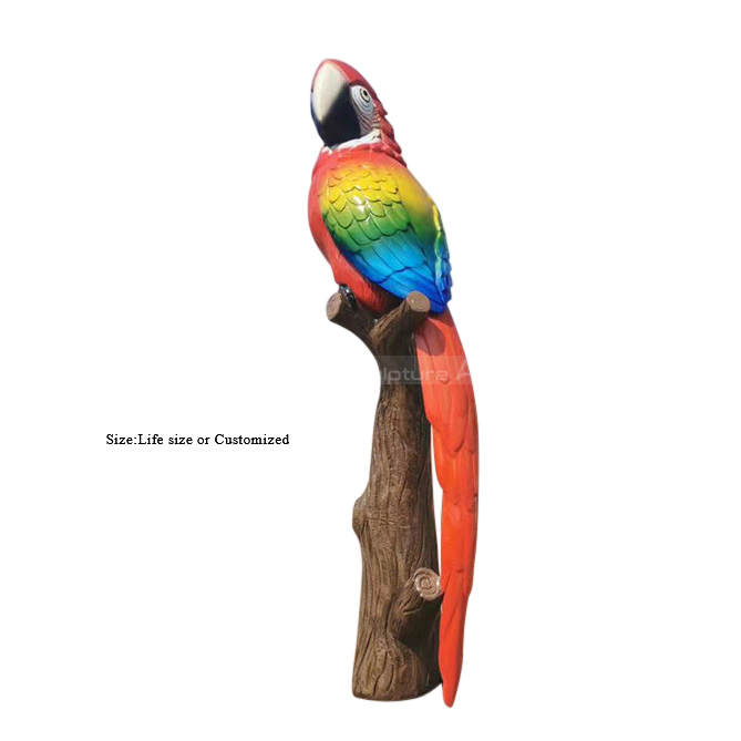 parrot garden statue