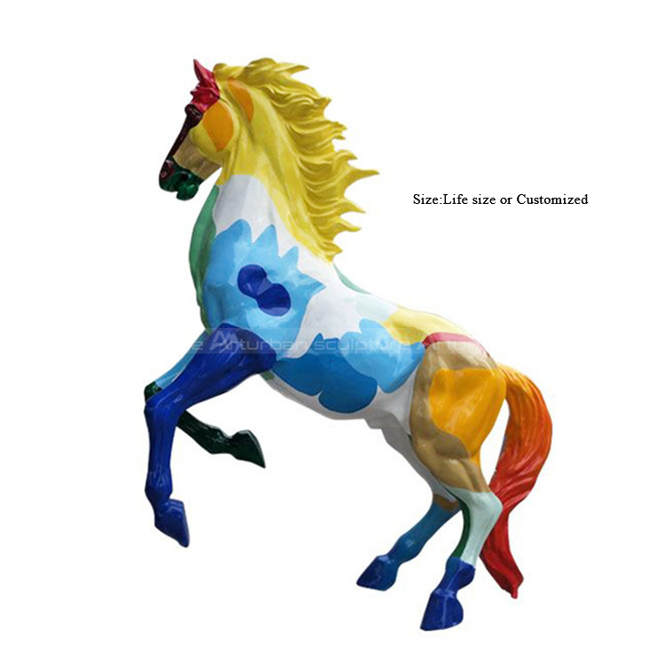 painted horse statue