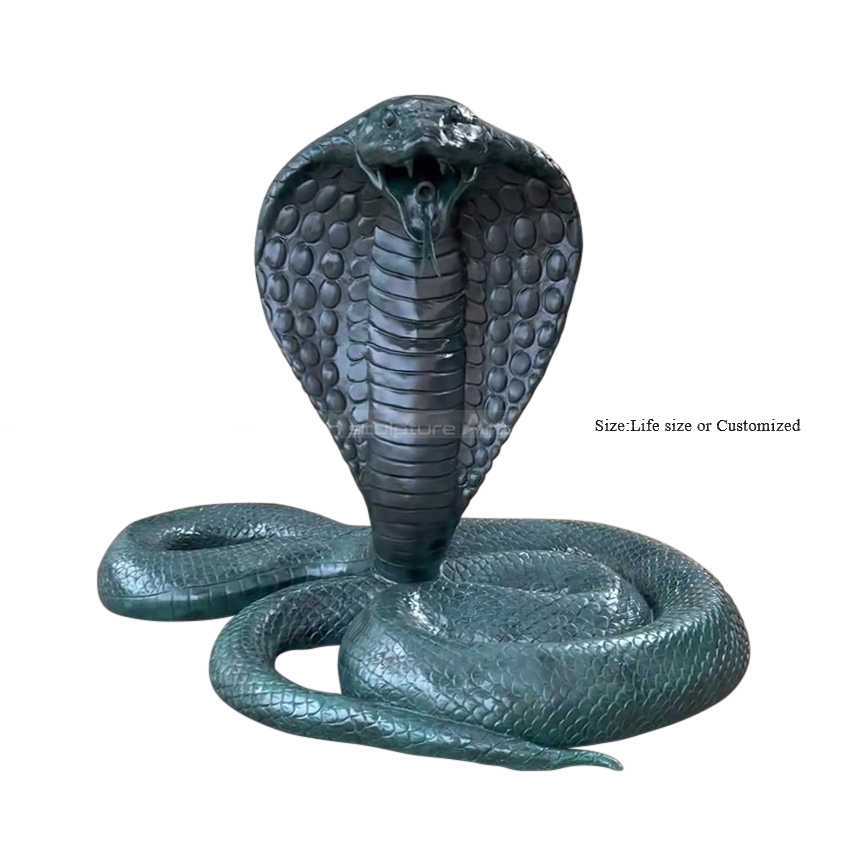 bronze cobra statue