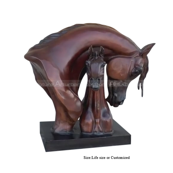 horse head metal sculpture
