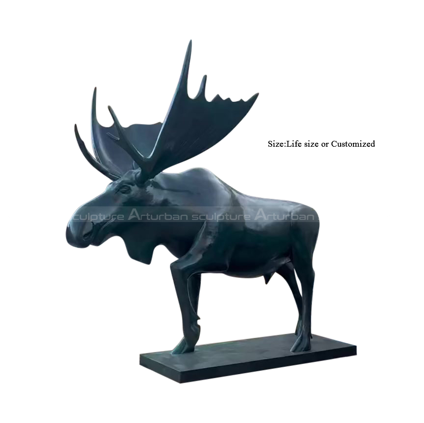 outdoor moose statue