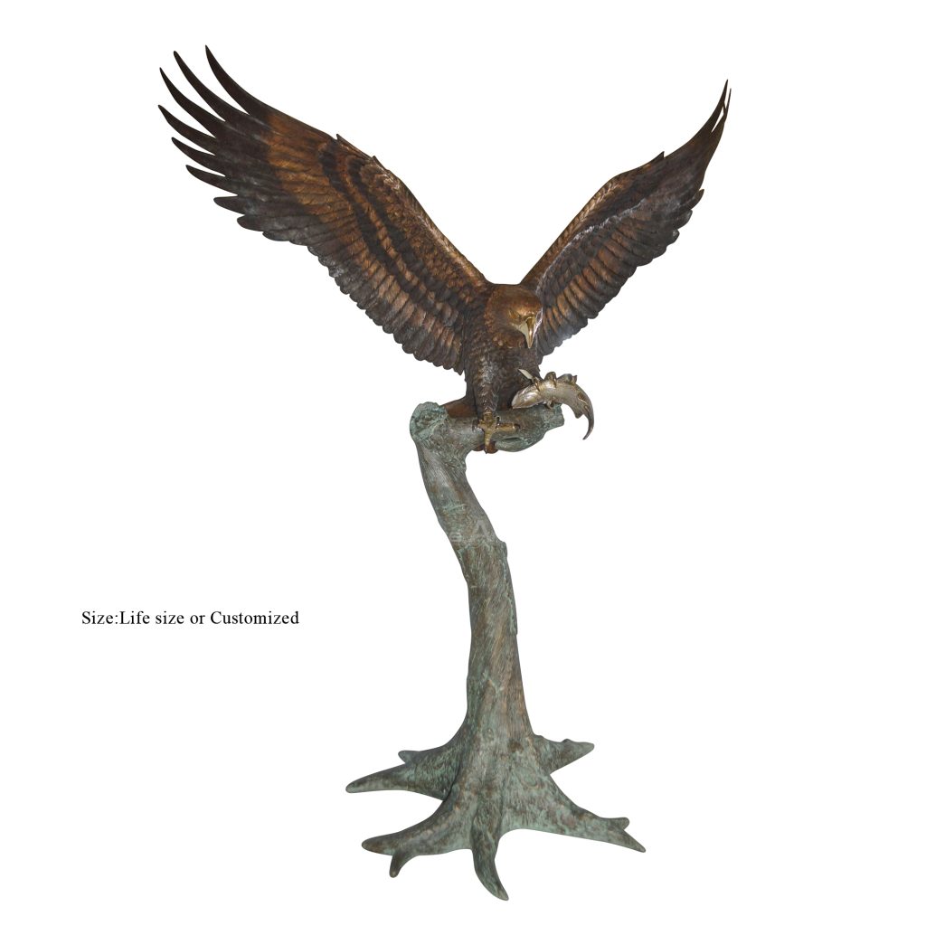 brass eagle sculpture