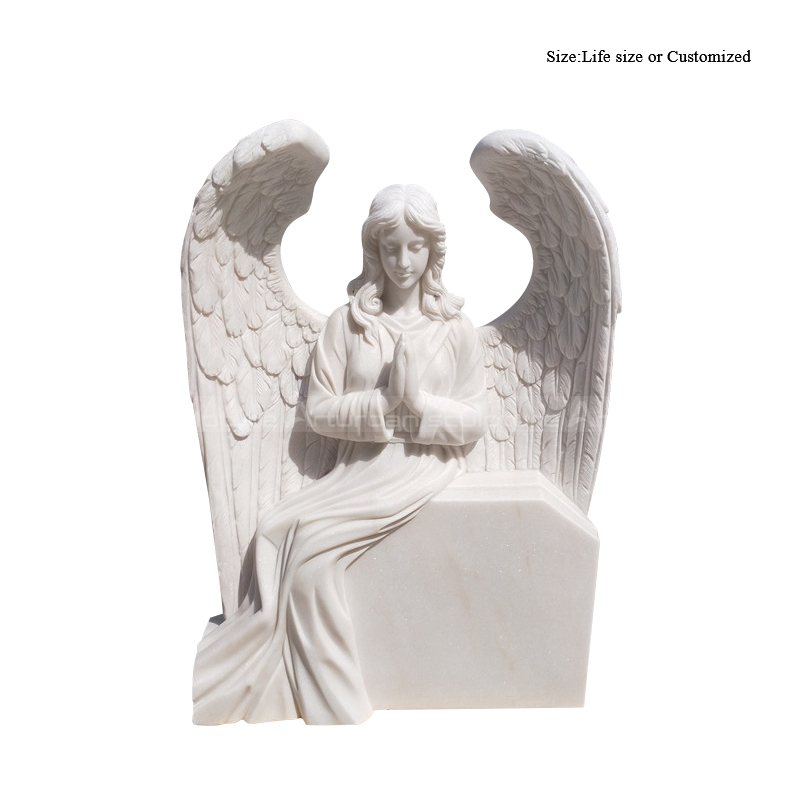 cemetery marble angel statues