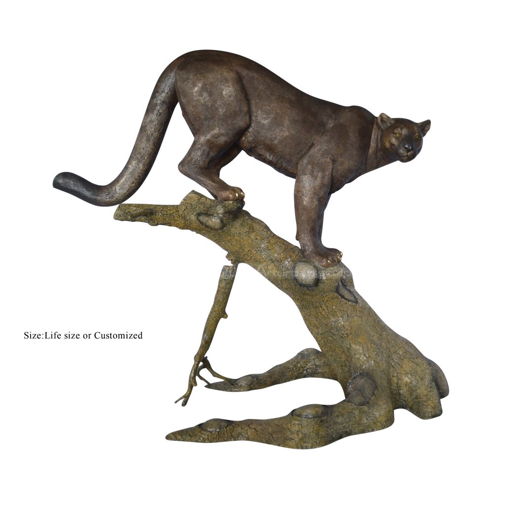 bronze puma sculpture