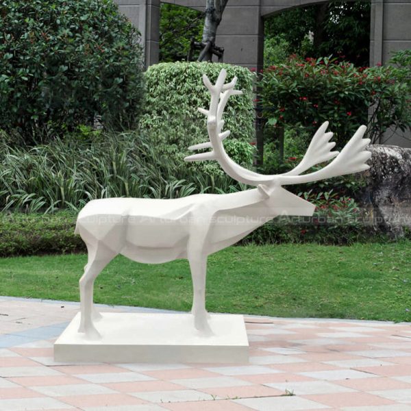 geometric deer sculpture