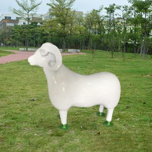white goat statue