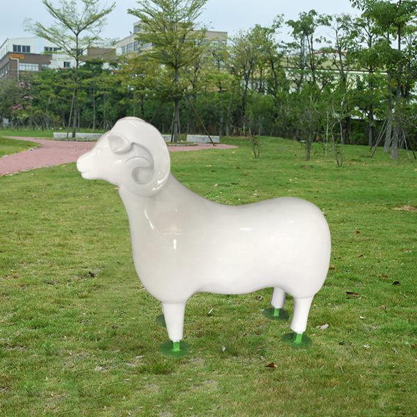 white goat statue