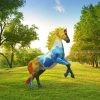 painted horse statue