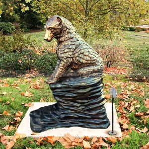 sitting bear statue