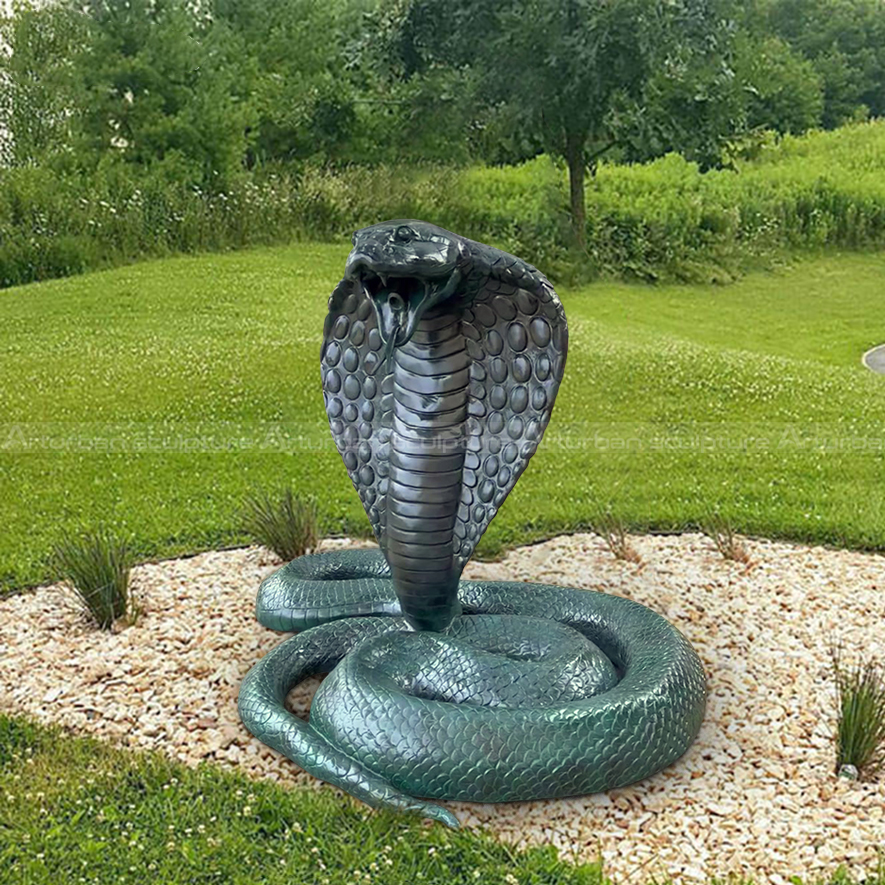 bronze cobra statue