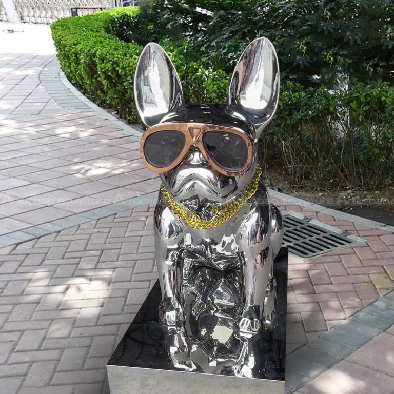 Französische Bulldoggen Skulptur Kunst