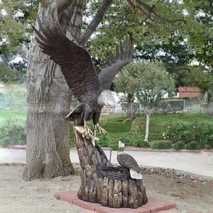 large eagle garden statue