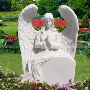 cemetery marble angel statues