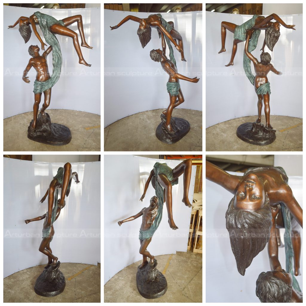 dancing couple bronze sculpture