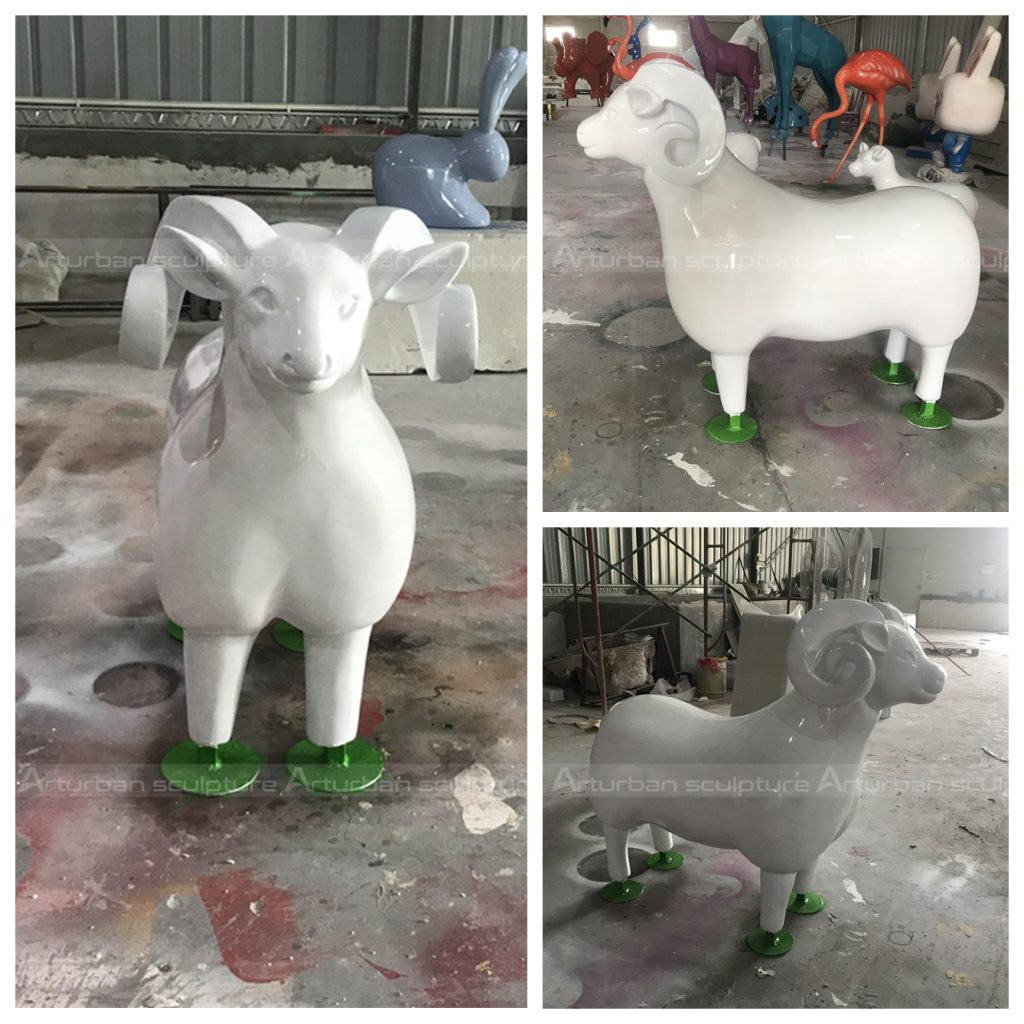 white goat statue