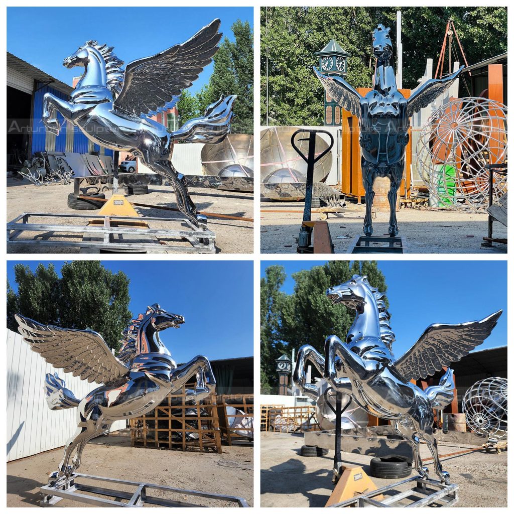 winged horse statue