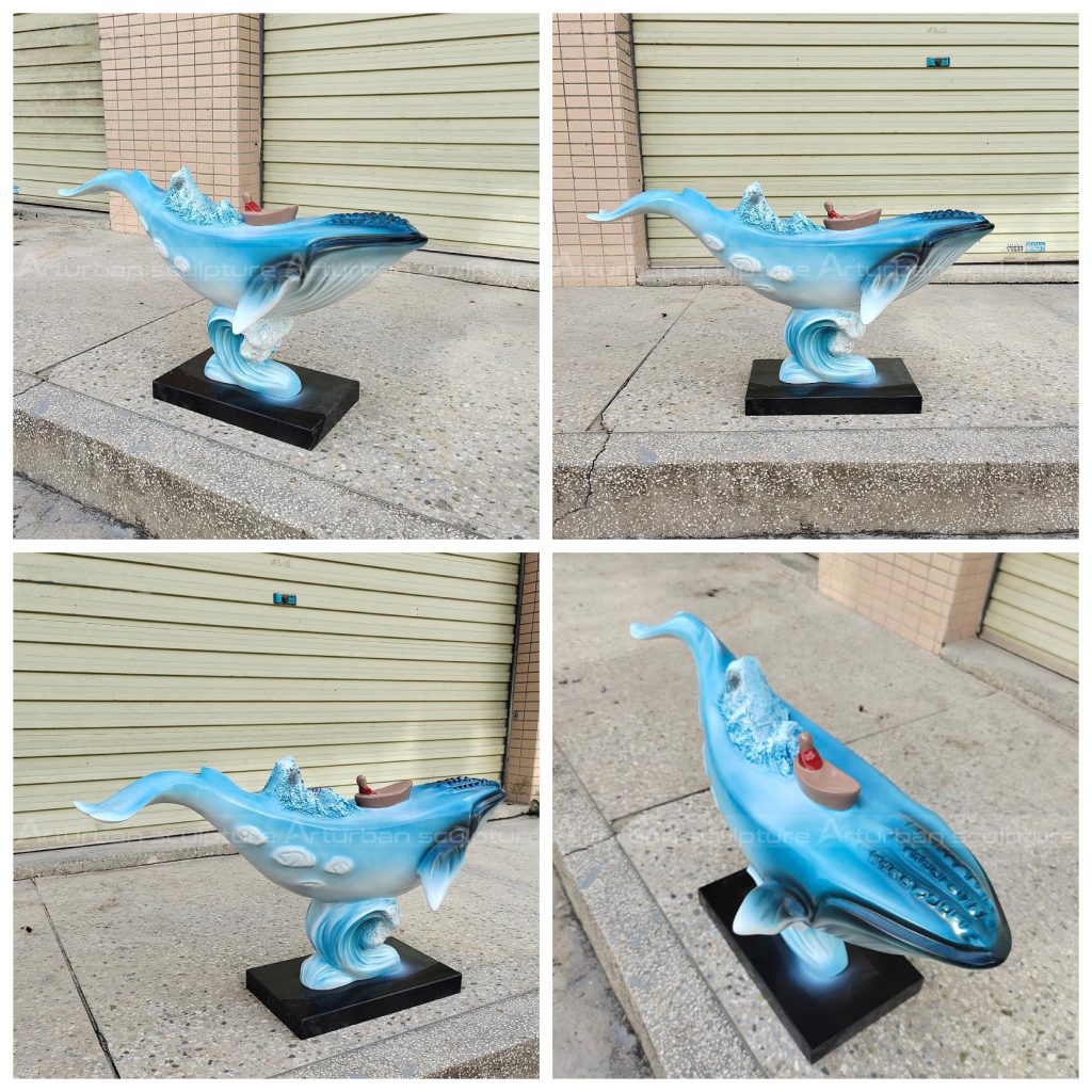 blue whale statue