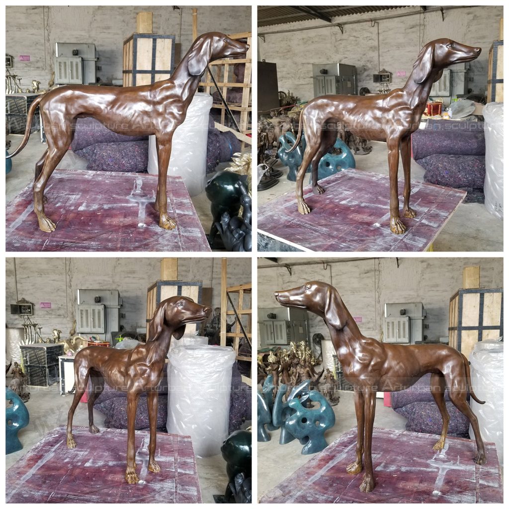 bronze greyhound sculpture