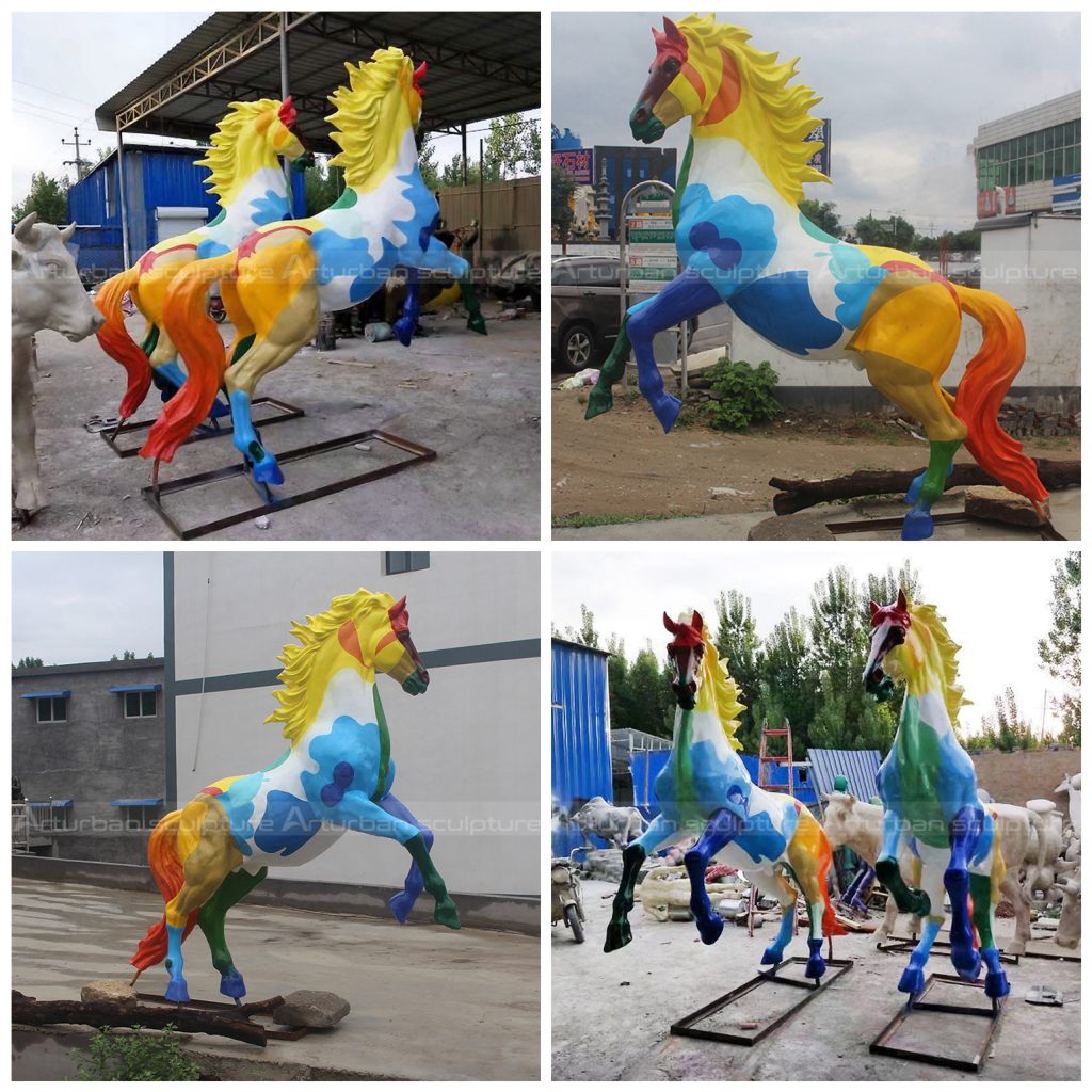 painted horse statue