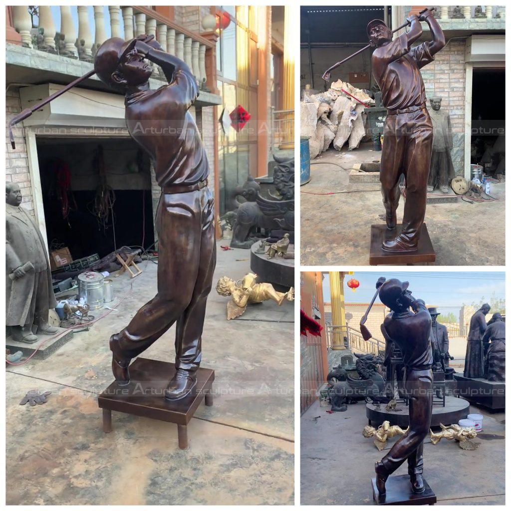 outdoor garden golf statues