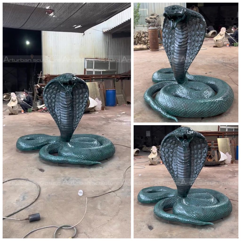 bronze cobra statue