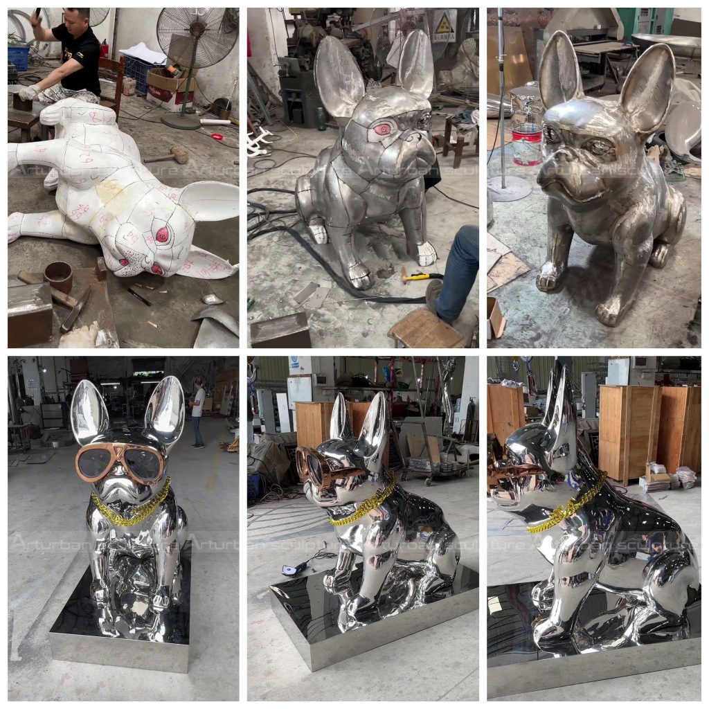 french bulldog sculpture art