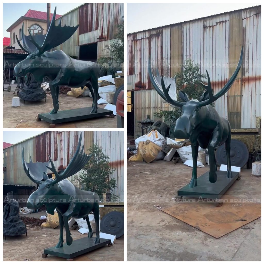 outdoor moose statue