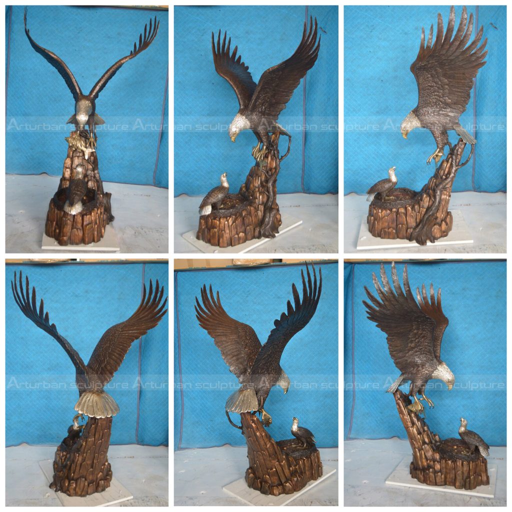 large eagle garden statue