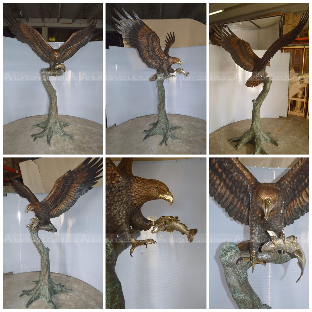 brass eagle sculpture