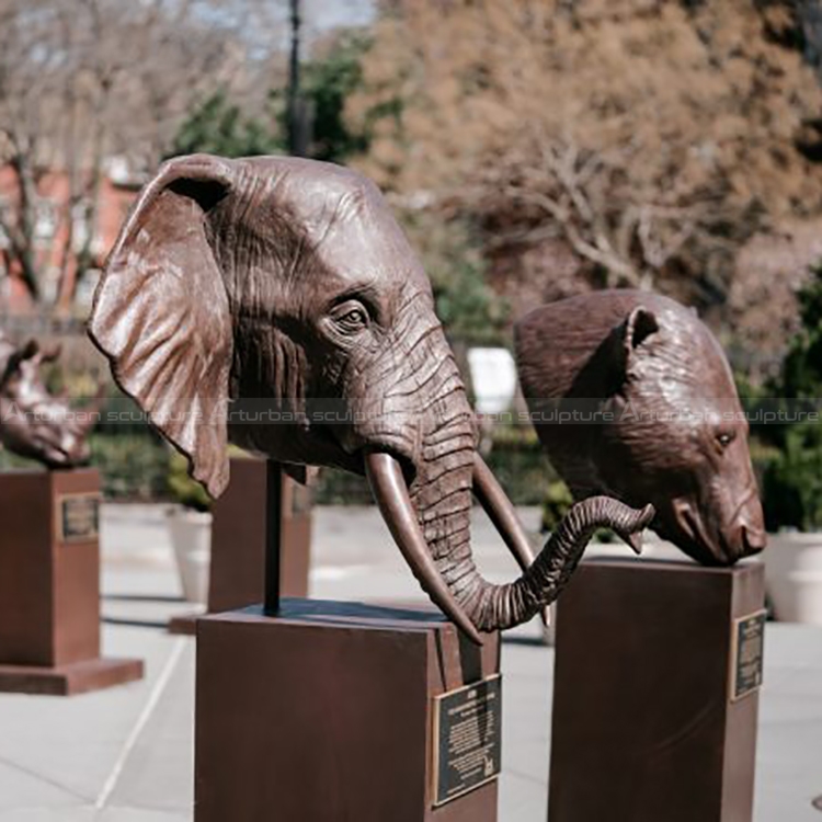 elephant face sculpture