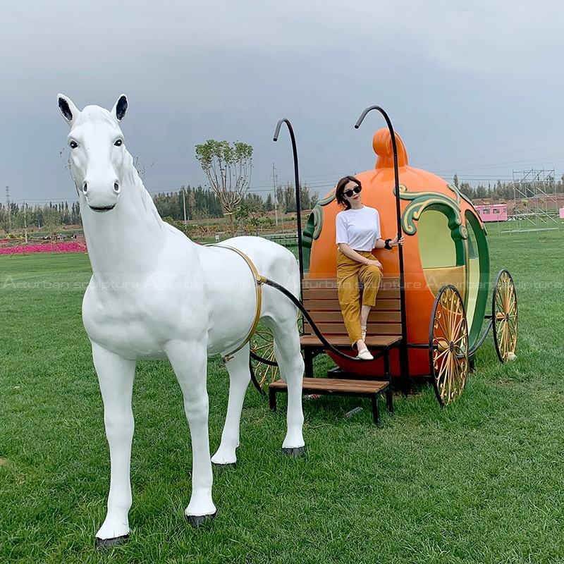 horse and carriage sculpture