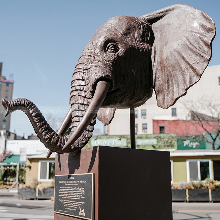 elephant face sculpture