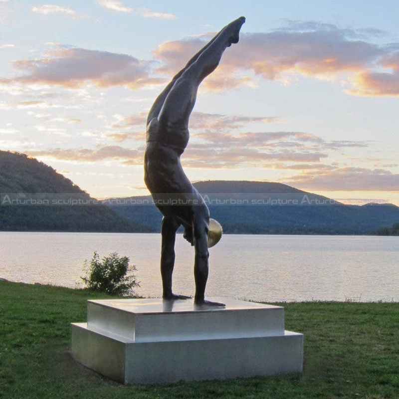 swimming statue