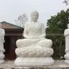 buddha statue in white marble