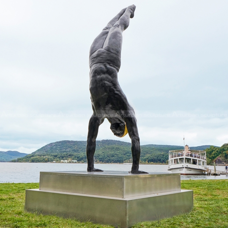 swimming statue