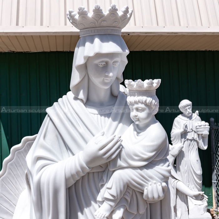 mother mary and jesus sculpture