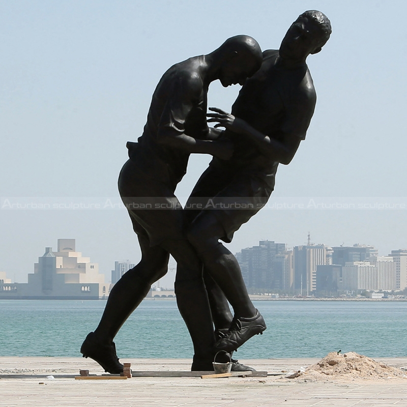 football player sculpture