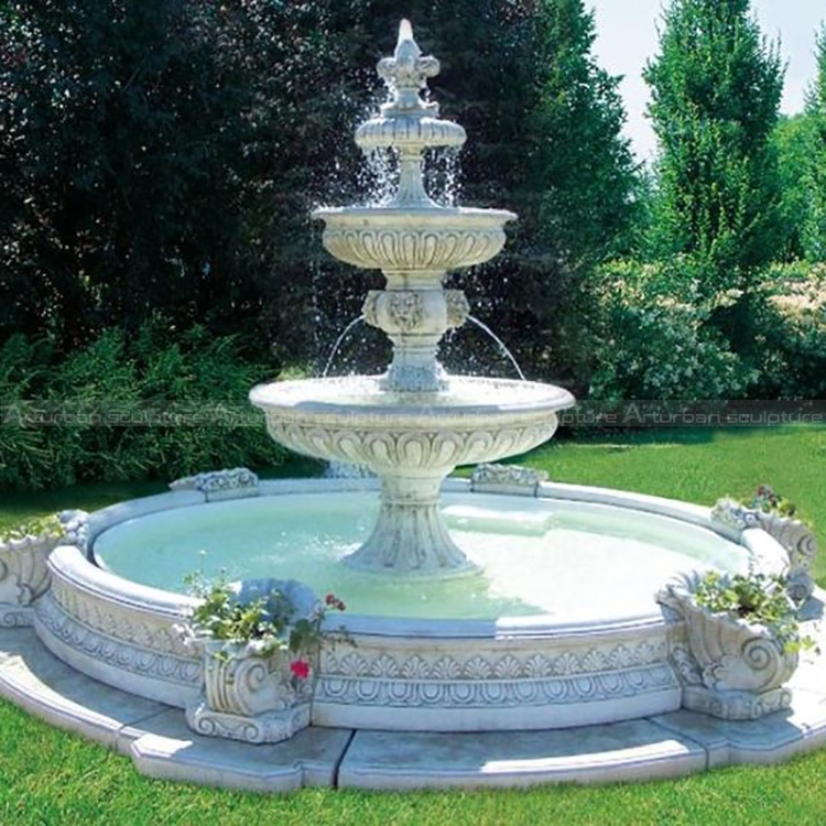 large marble fountain