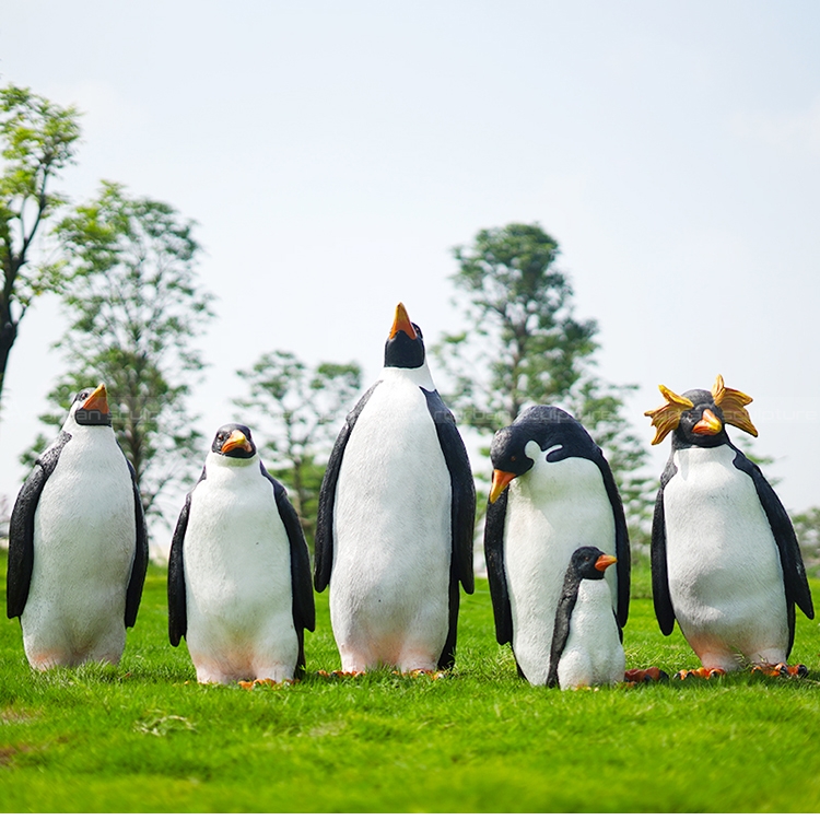 life size penguin statue