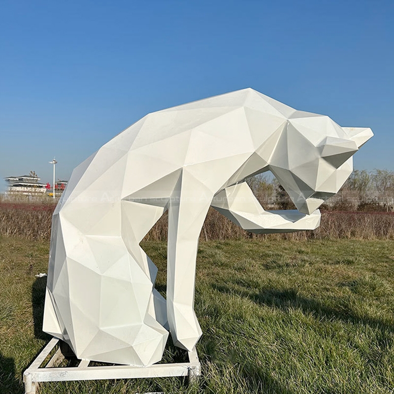 geometric cat sculpture