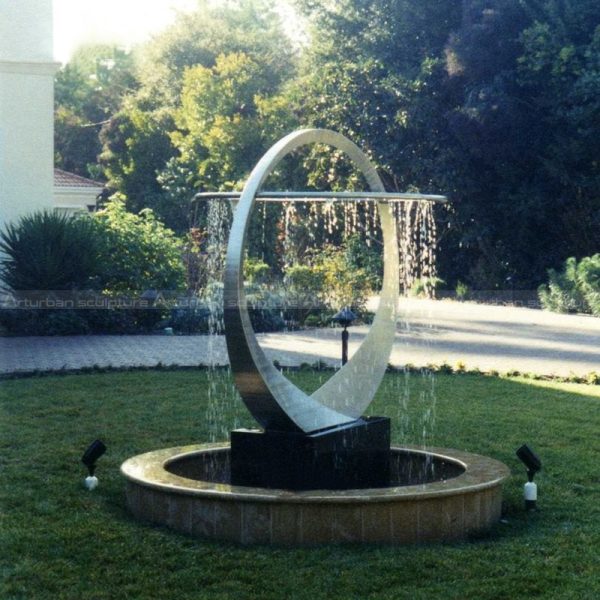 stainless steel water fountain outdoor