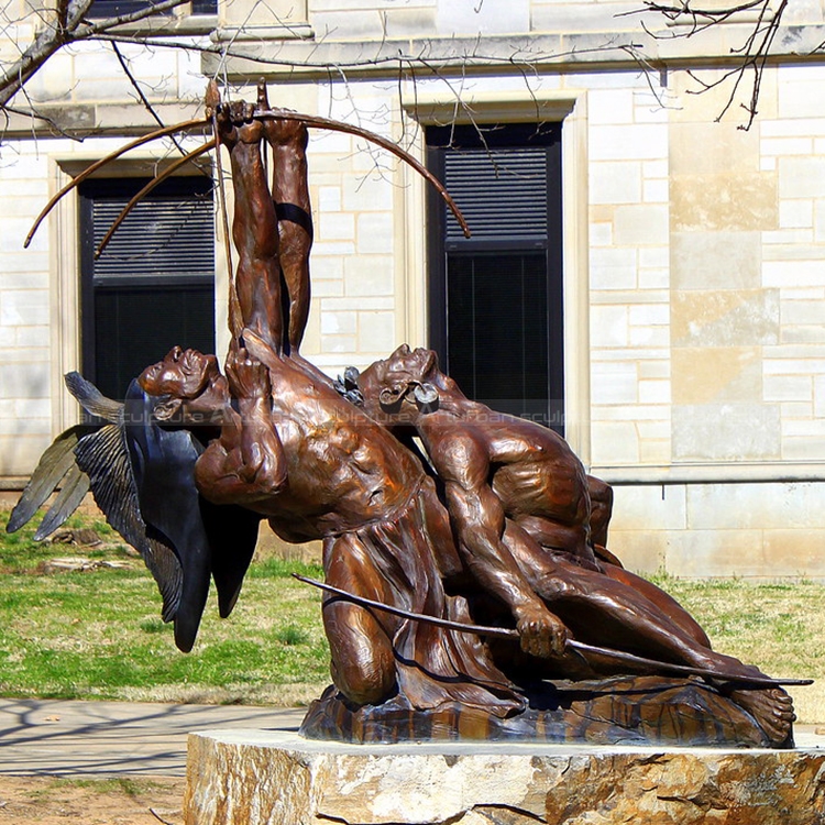 native american indian warrior statues