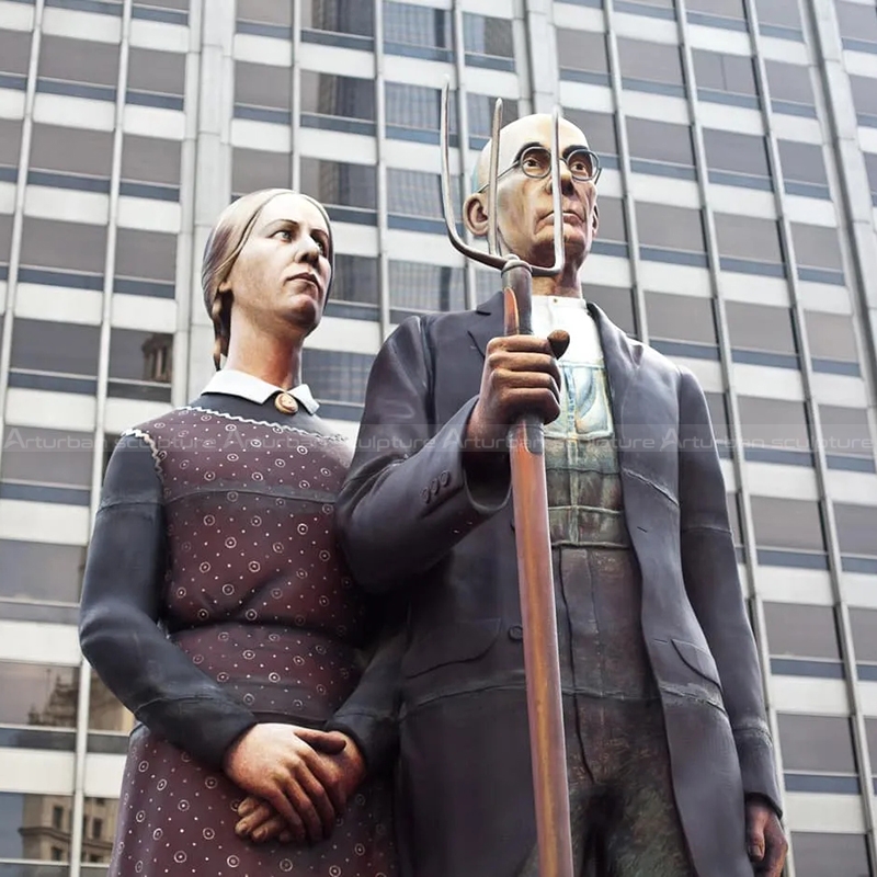 Giant American Gothic Statue