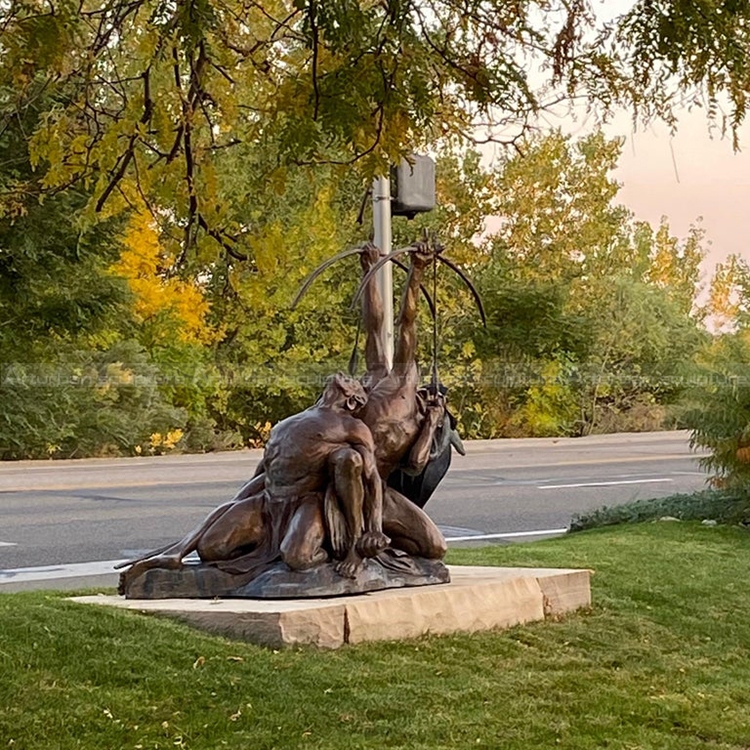 native american indian warrior statues