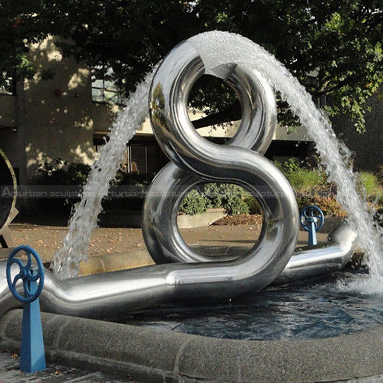 stainless steel outdoor fountain