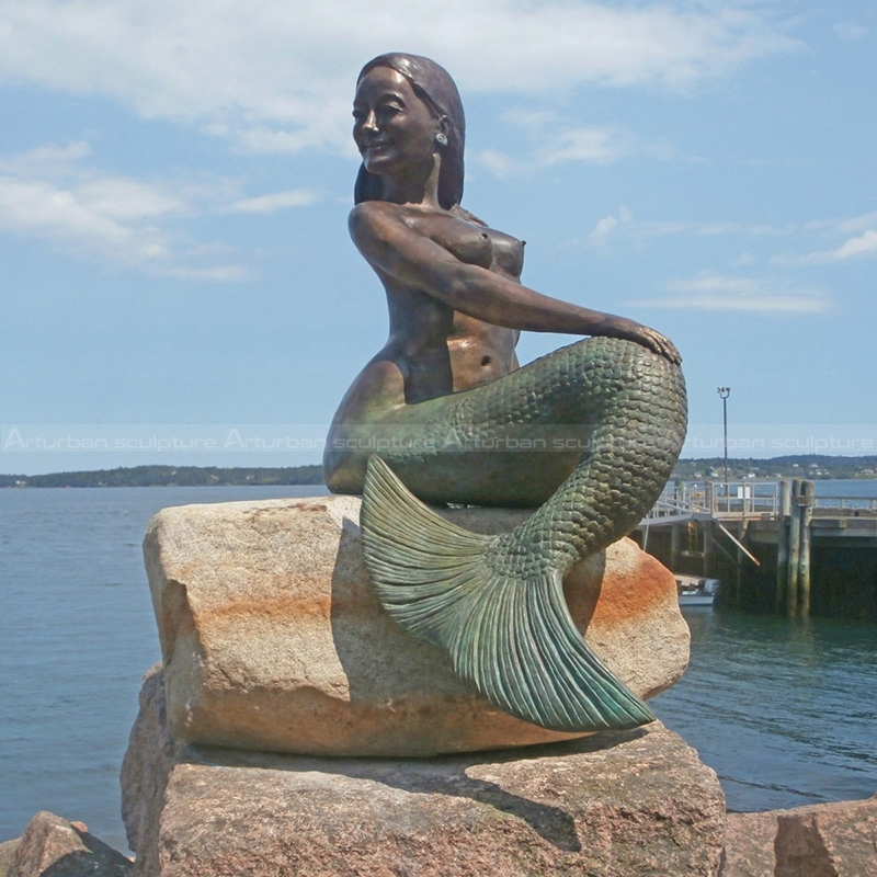 bronze mermaid sculpture